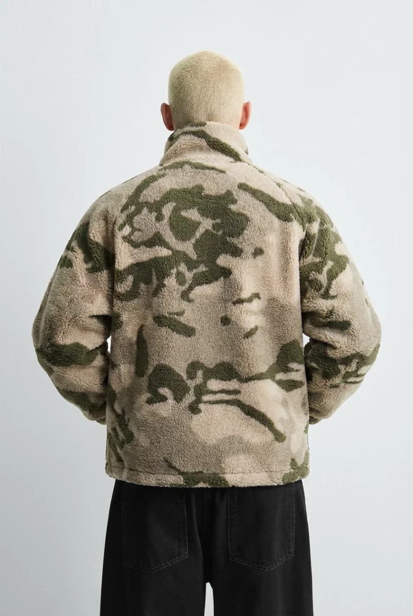 Fleece Sherpa Puffer Jacket