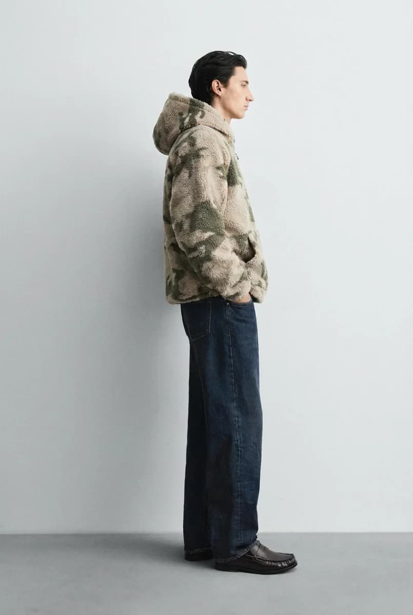 Camo Fleece Hoodie Pullover