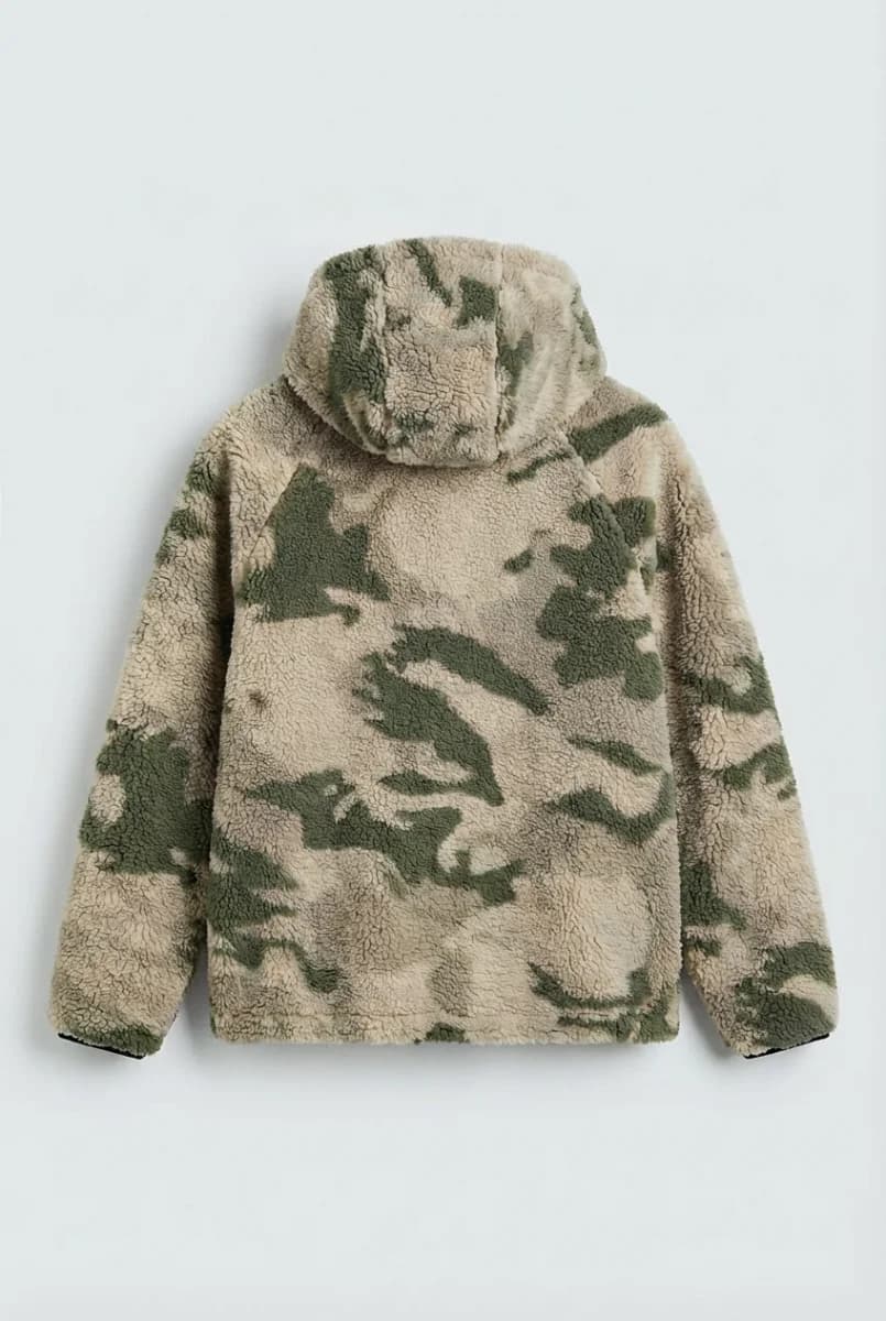 Camo Fleece Hoodie Pullover