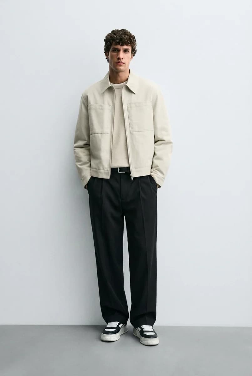 Wide Leg Tailored Trousers
