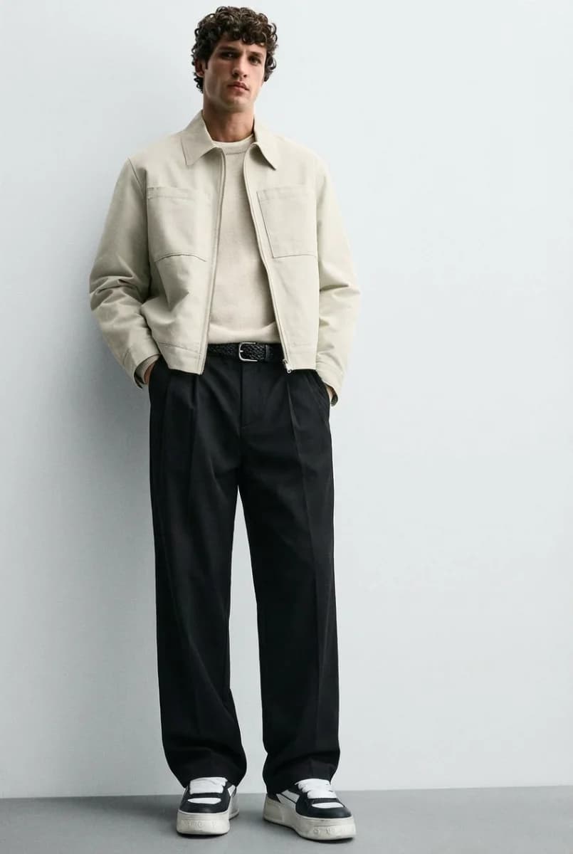 Wide Leg Tailored Trousers