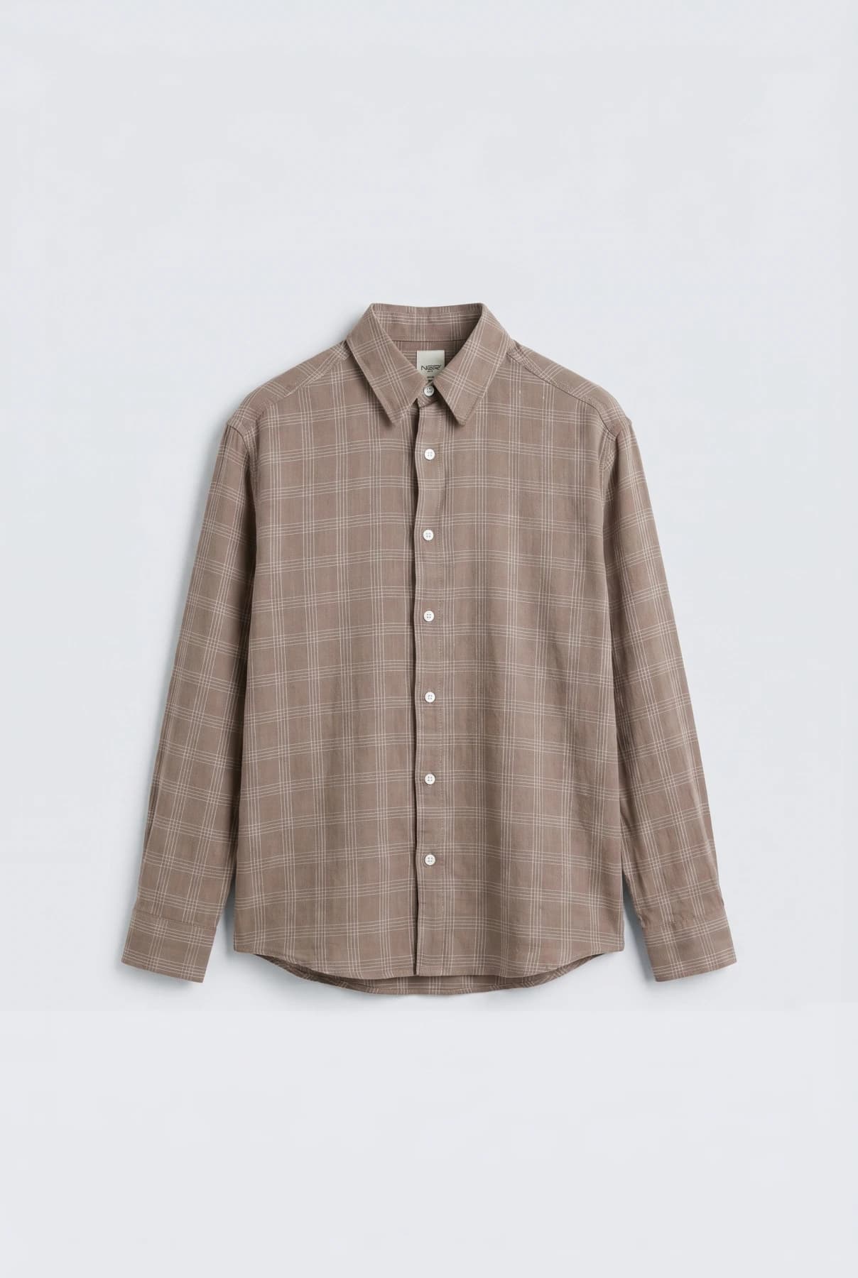 Рубашка в клетку — oversize, длинный рукав