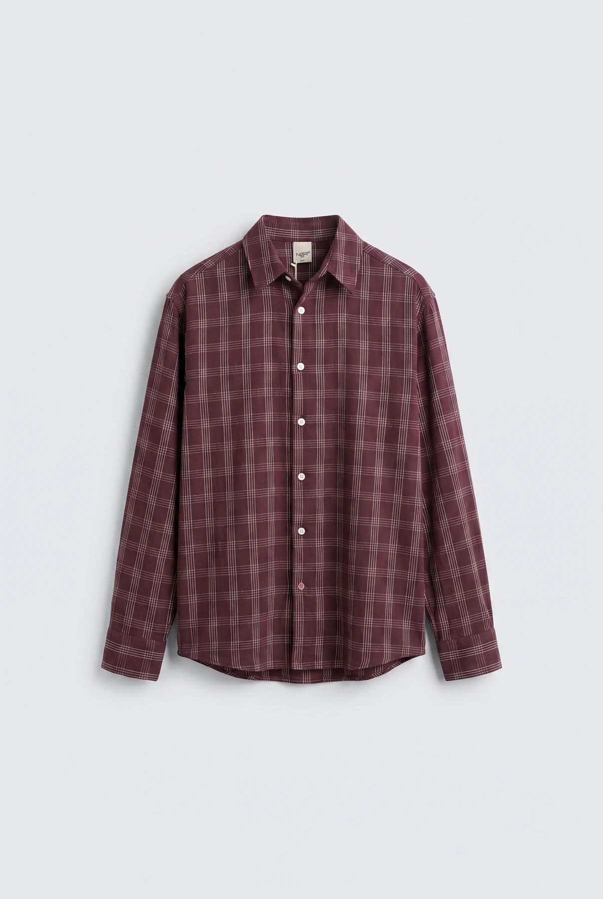 Рубашка в клетку — oversize, длинный рукав