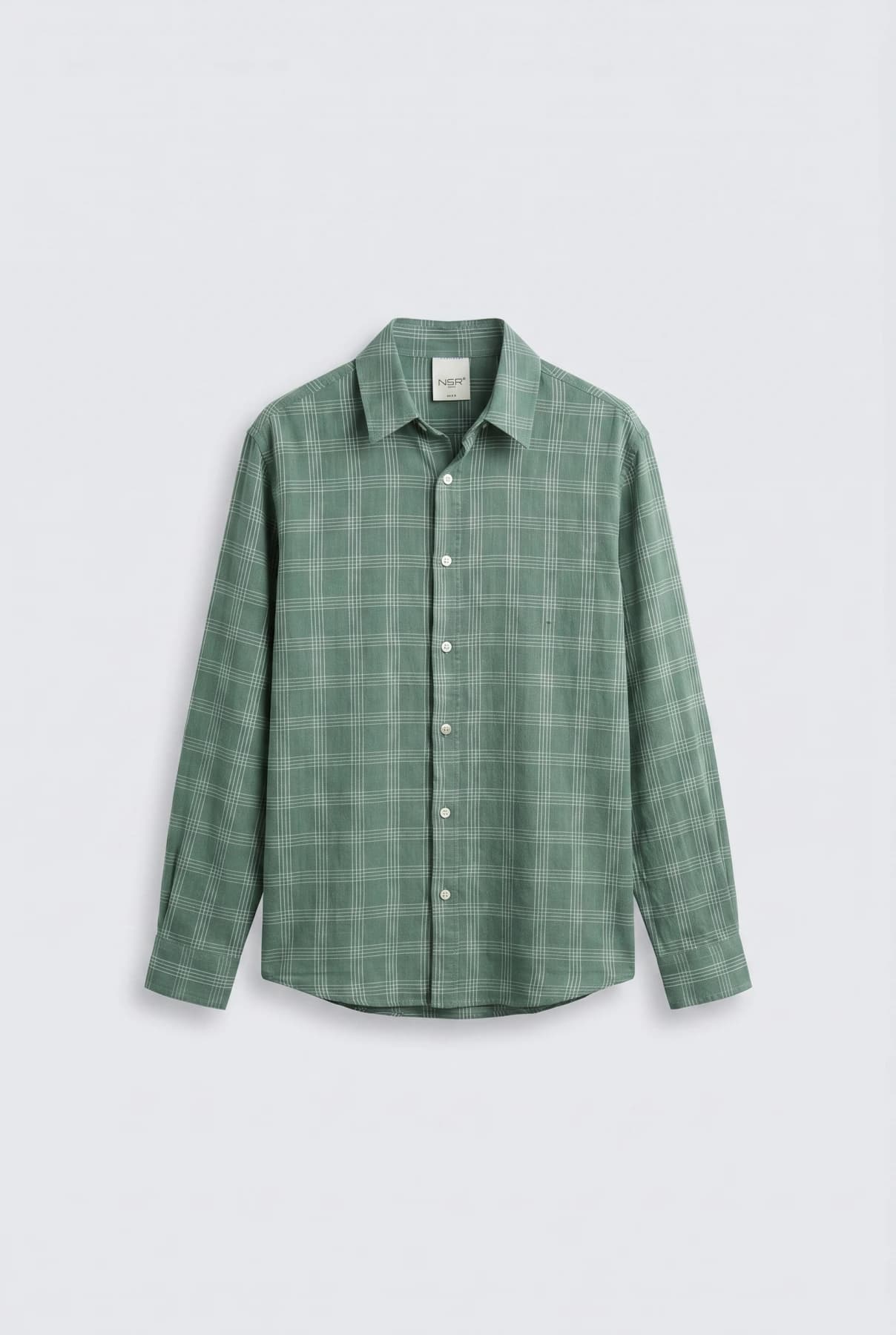 Рубашка в клетку — oversize, длинный рукав