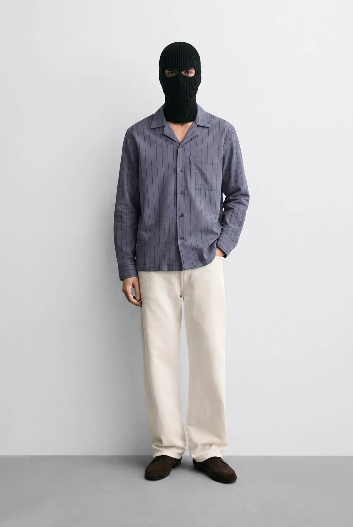 Рубашка Camp Collar Pinstripe