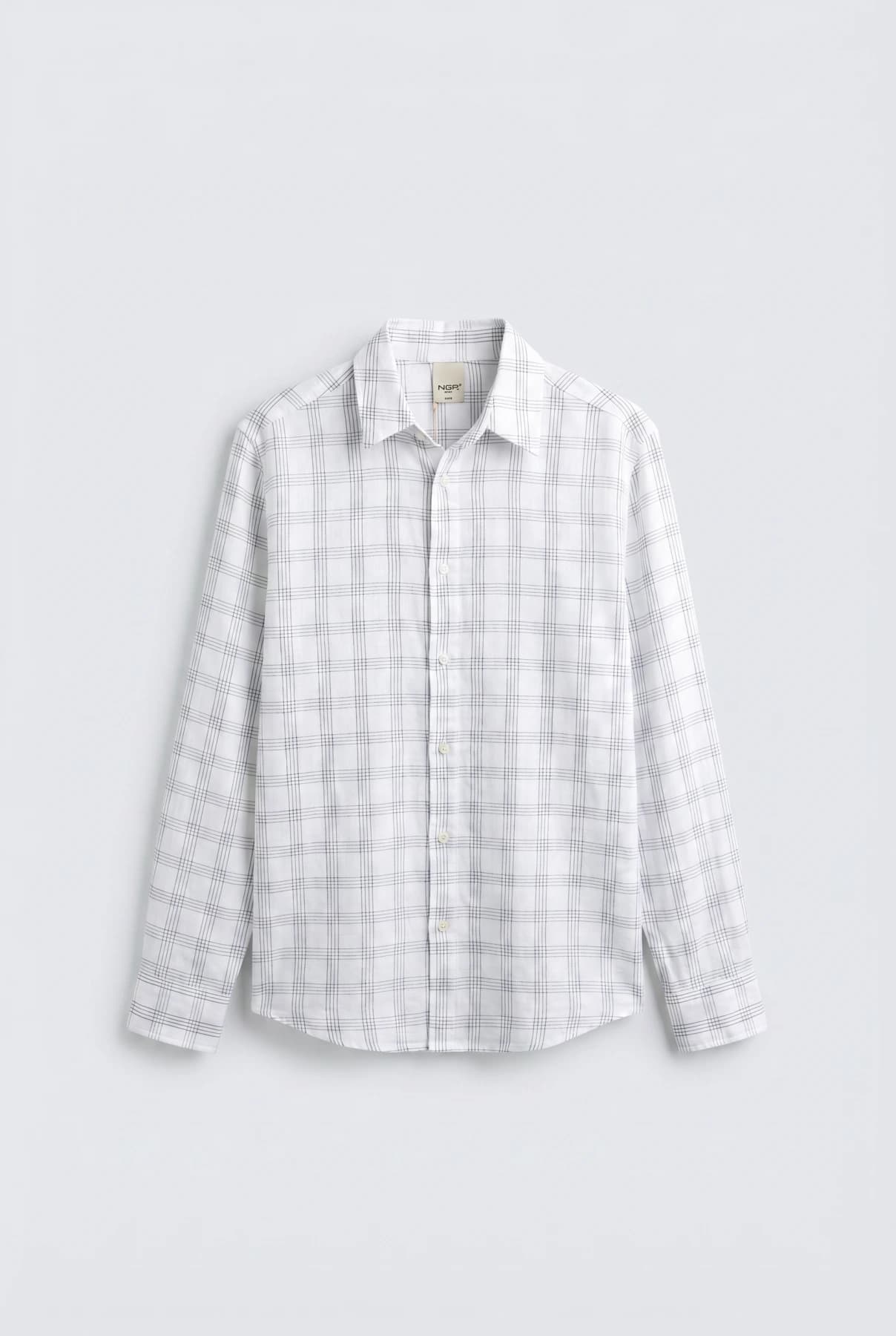 Рубашка в клетку — oversize, длинный рукав