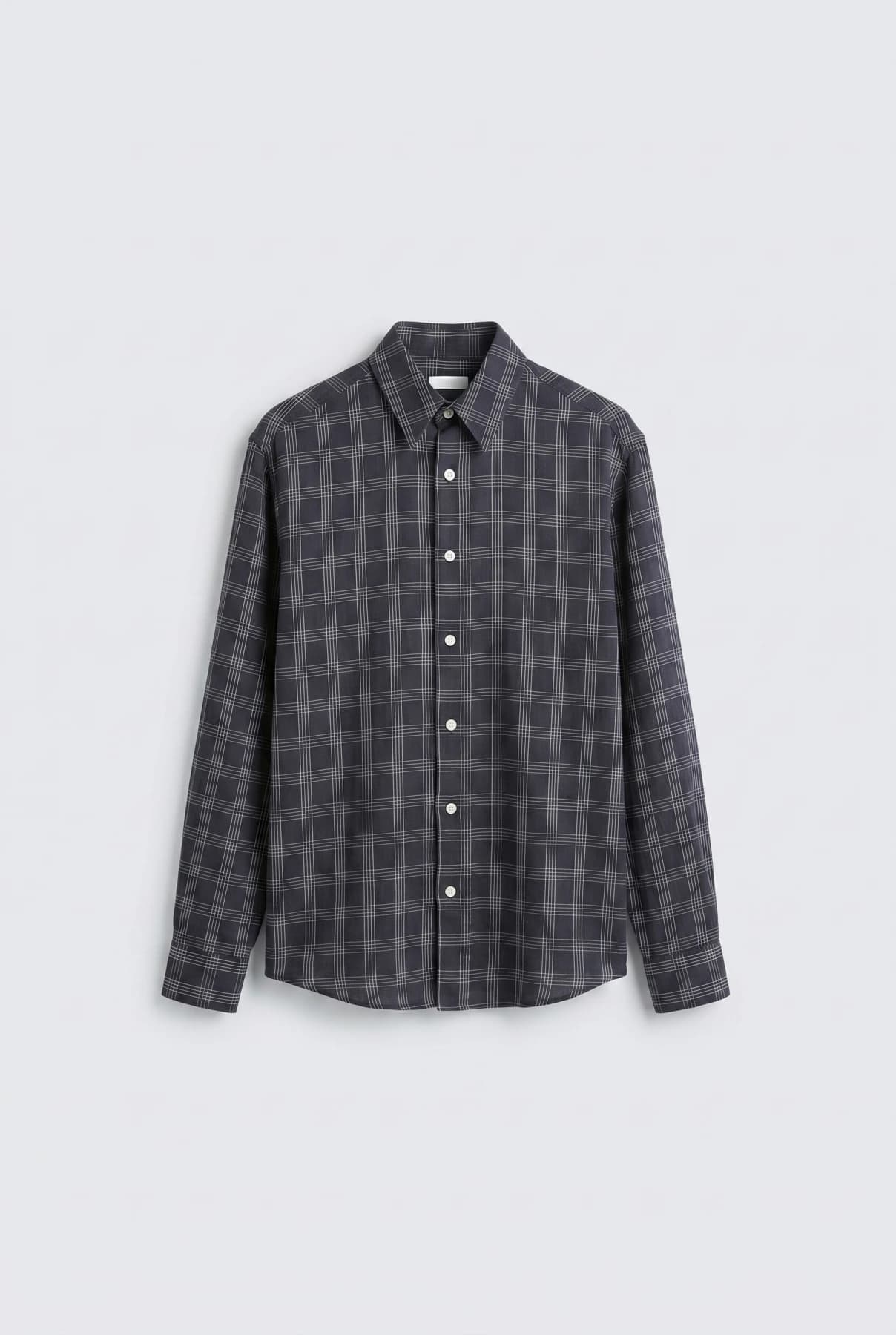 Рубашка в клетку — oversize, длинный рукав